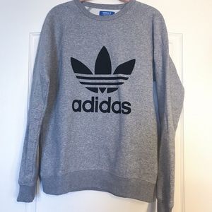ADIDAS // grey trefoil sweatshirt [NEW w/o tags]